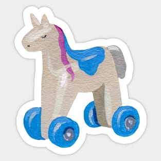 Horse on wheels Sticker